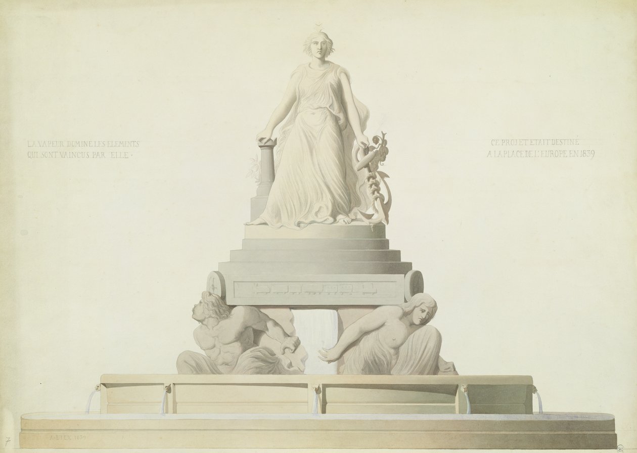 Project voor het monument bestemd voor de Place de l