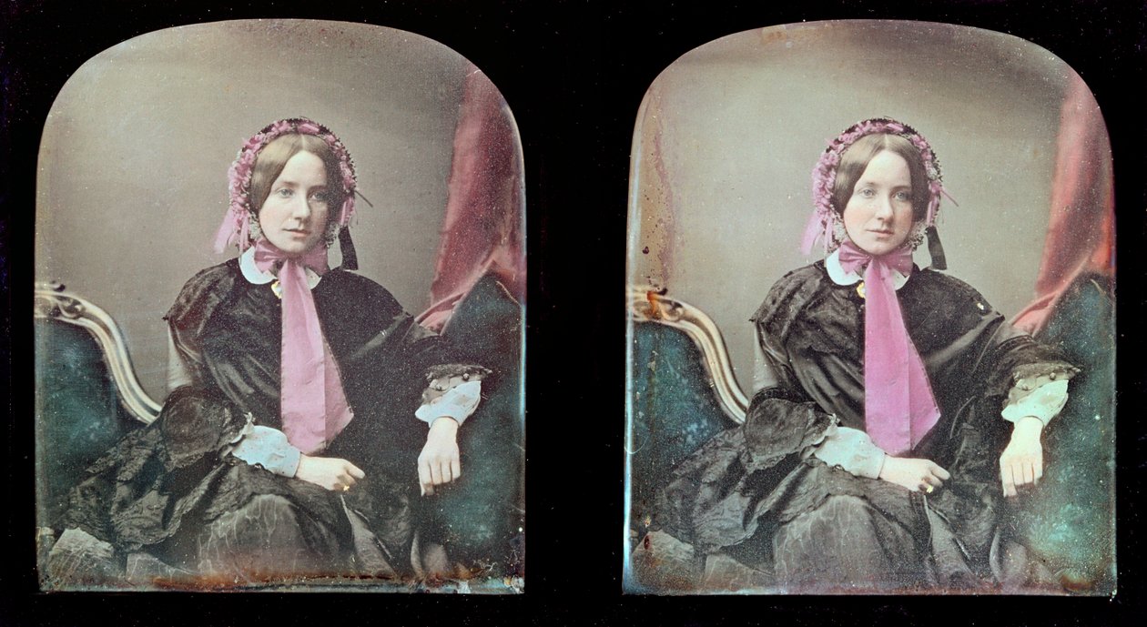 Portret van een vrouw door Antoine Francois Jean Claudet