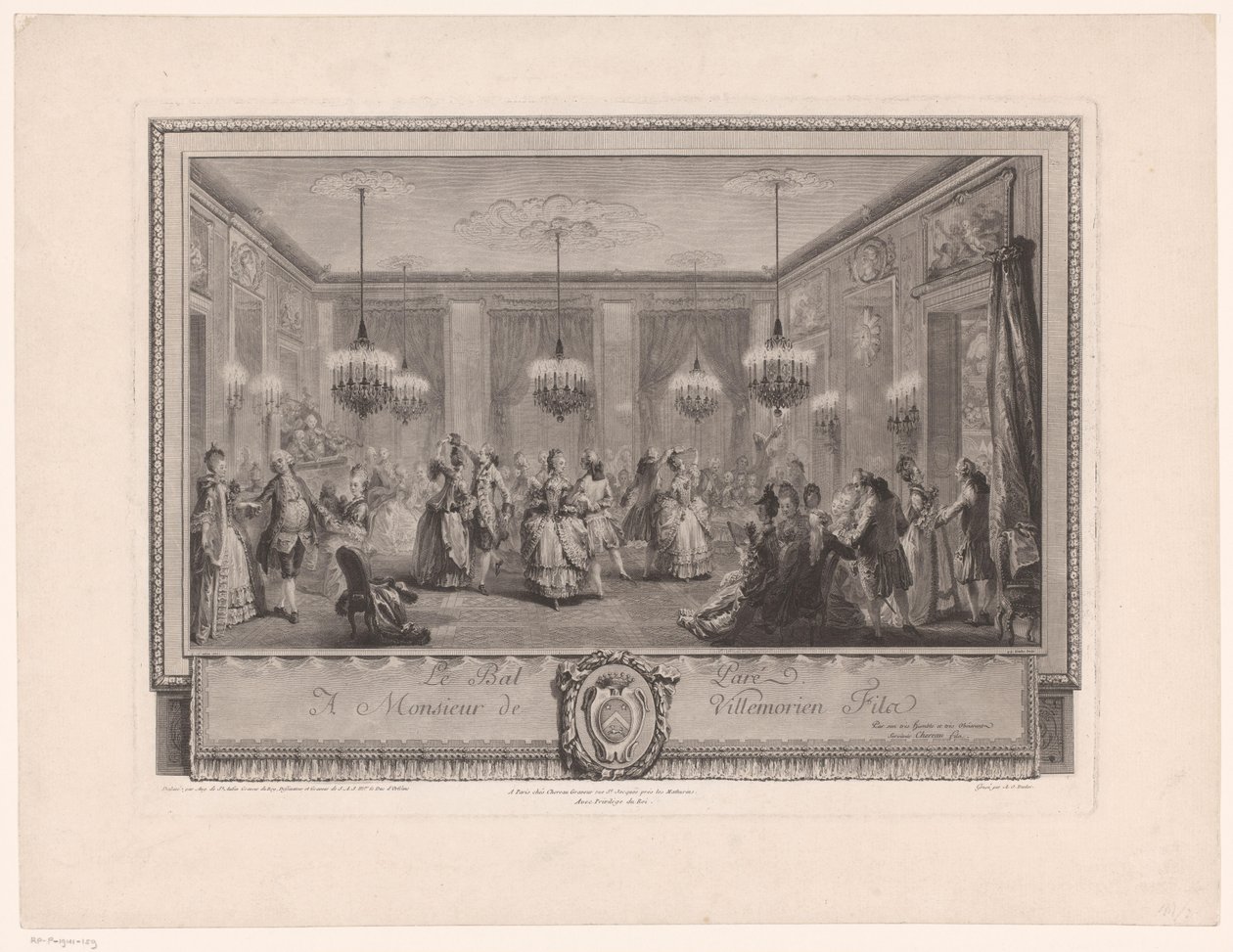 Marie Antoinette: De koningin van de mode: Bal bij het huis van Monsieur de Villemorien door Antoine Jean Duclos