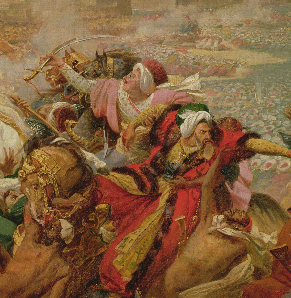 Murat verslaat het Turkse leger bij Aboukir op 25 juli 1799 (detail), c.1805 door Antoine Jean Gros