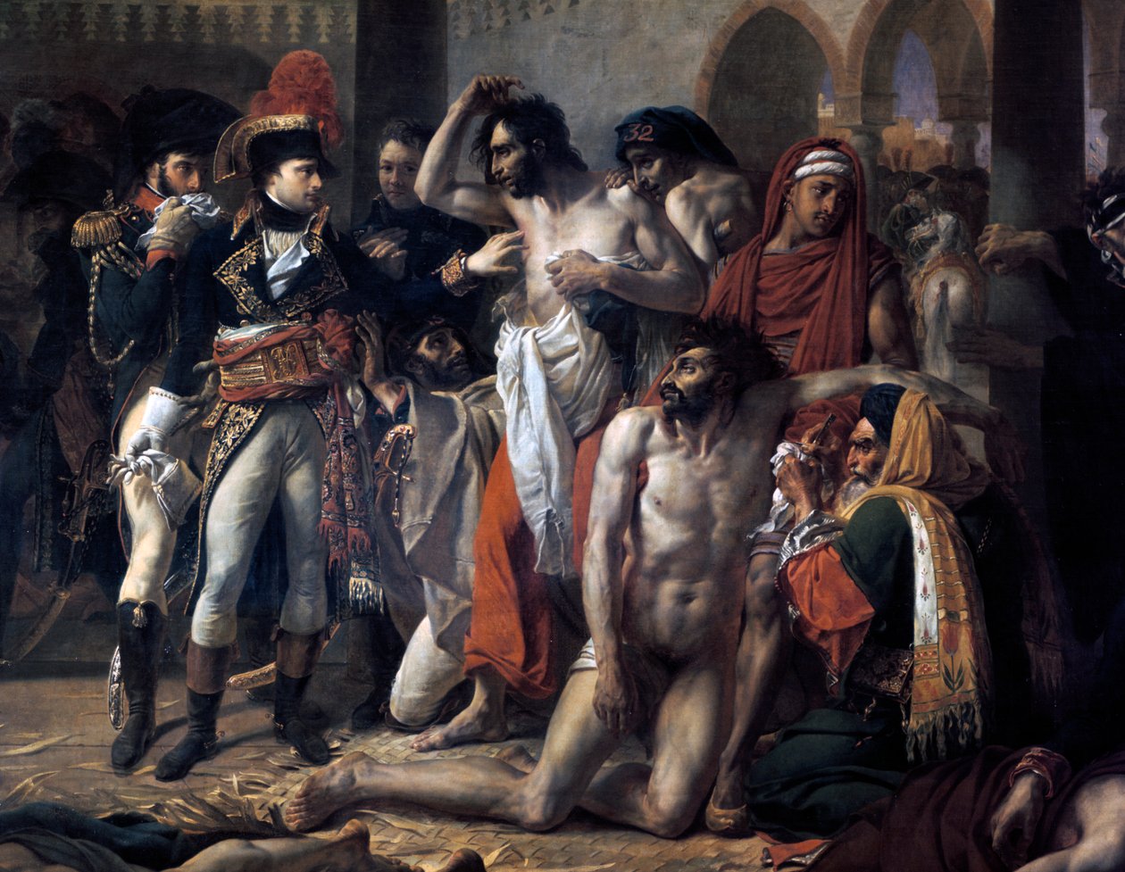 Napoleon Bonaparte Bezoekt de Pestlijders van Jaffa, 11 maart 1799, 1804 door Antoine Jean Gros