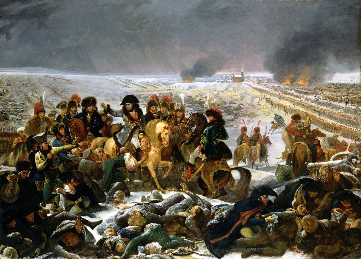 Napoleon op het slagveld van Eylau door Antoine-Jean Gros