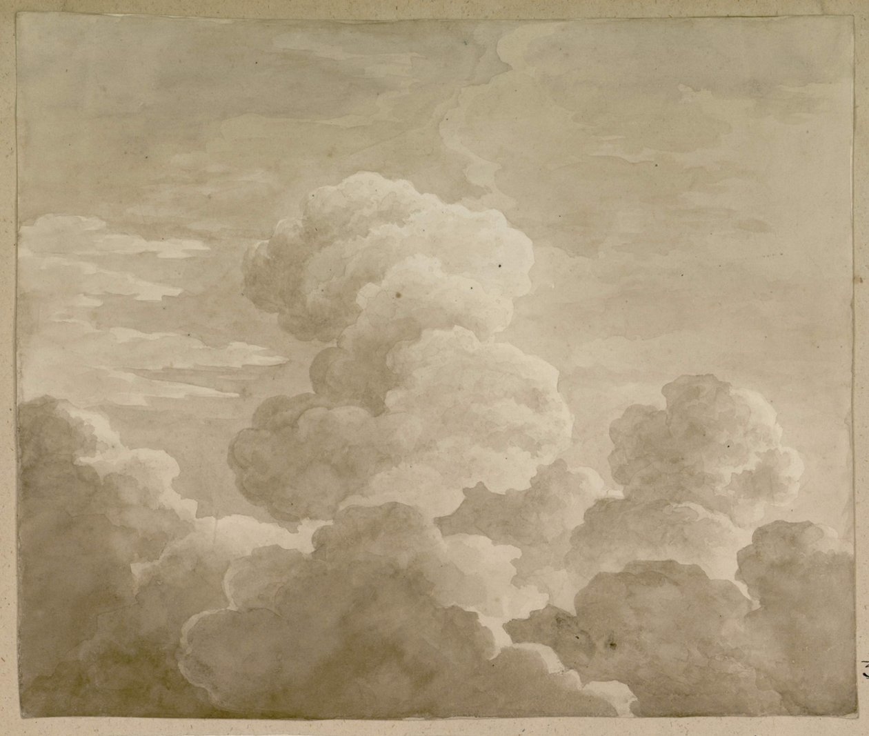 Studie van Wolken, 1815 door Antoine Laurent Castellan