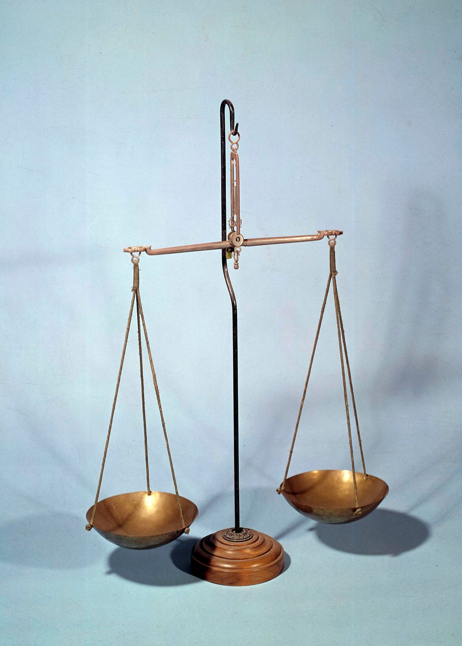 Meetinstrument: balans door Antoine Louis Lavoisier (1746-1794), Franse chemicus door Antoine Laurent de Lavoisier