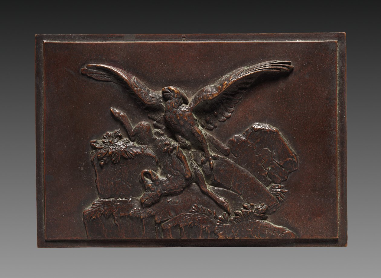 Adelaar met gems, ca. 1830-1875 door Antoine Louis Barye