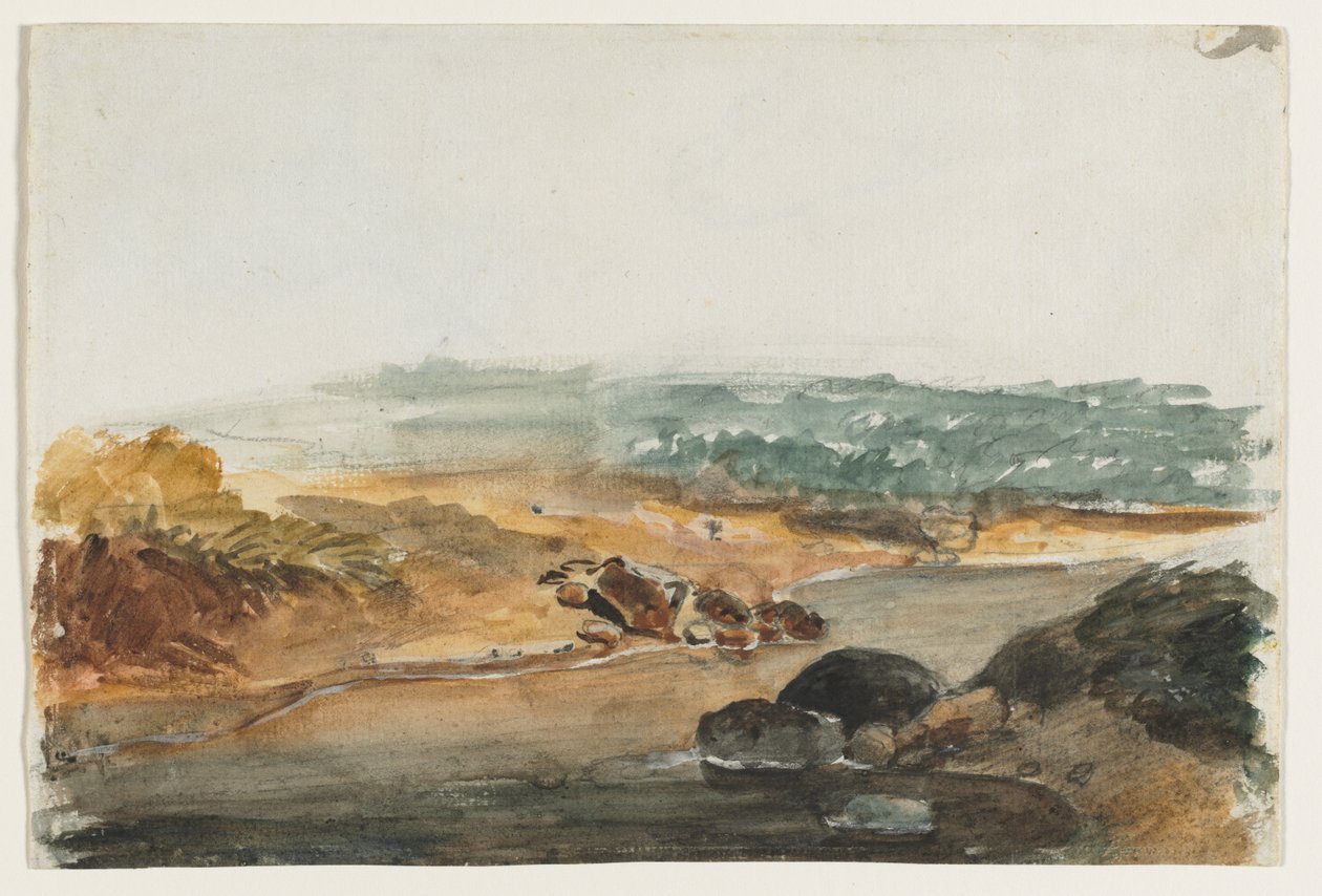 Landschap (recto) door Antoine Louis Barye