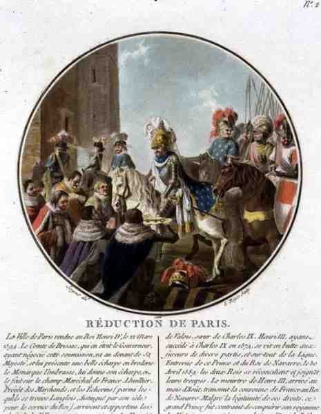 De verovering van Parijs in 1594 door Antoine Louis Francois (after) Sergent Marceau