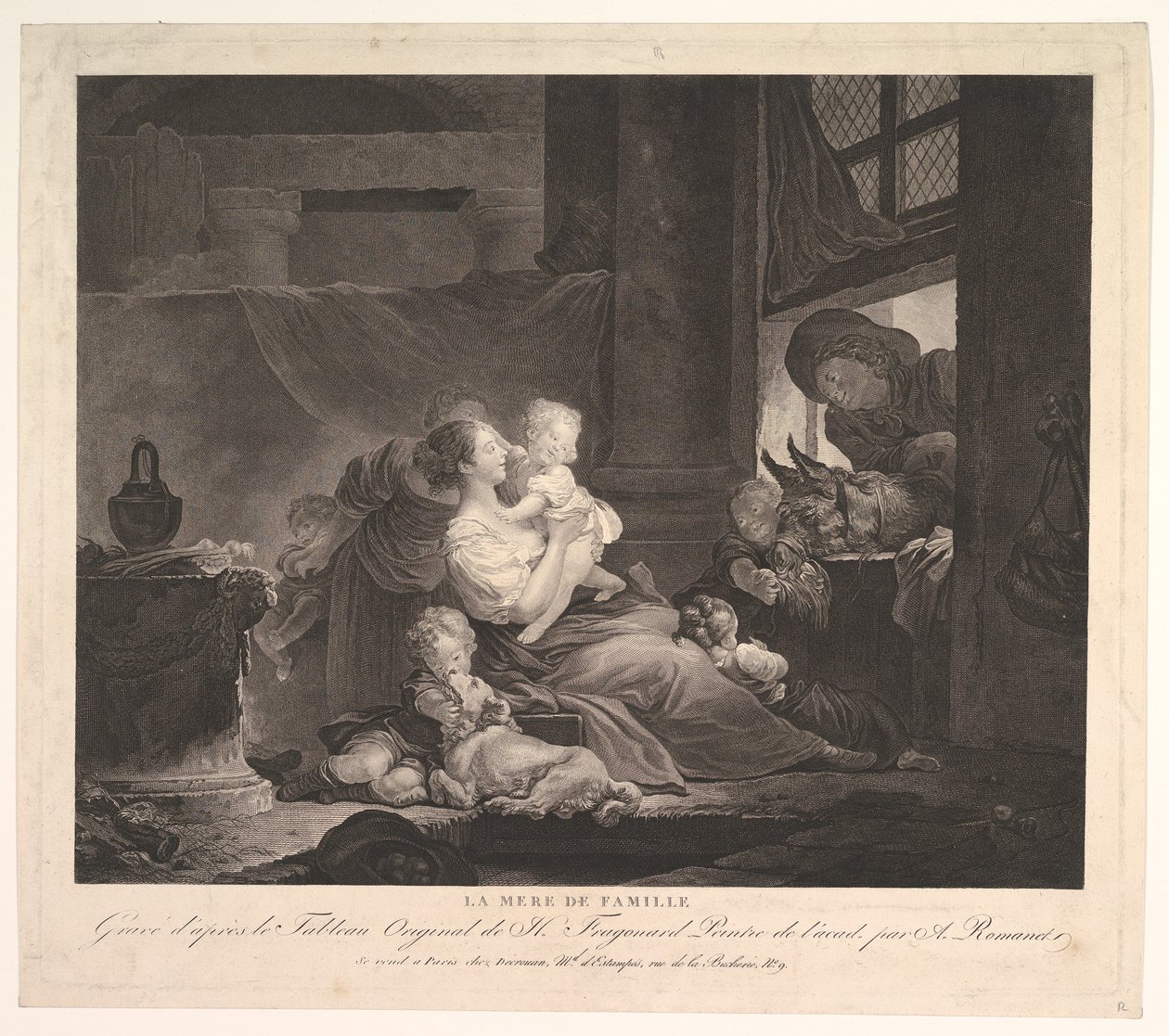 La Mere de Famille door Antoine Louis Romanet