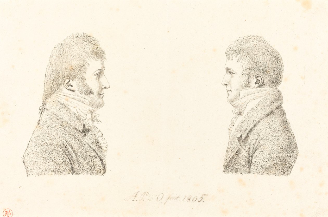 Zelfportret en de Broer van de Kunstenaar door Antoine Marie Philippe Louis d