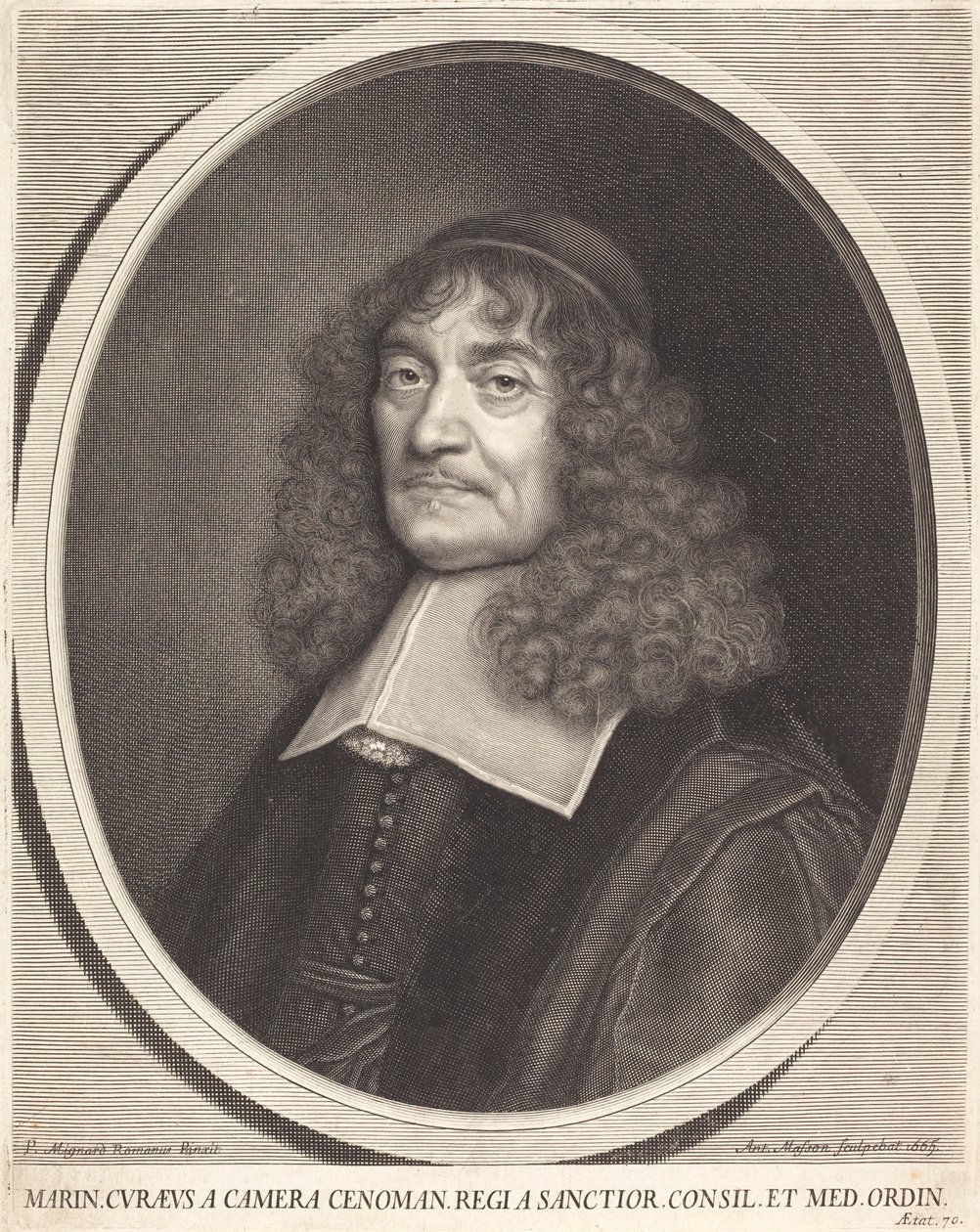 Marin Cureau de la Chambre door Antoine Masson after Pierre Mignard I