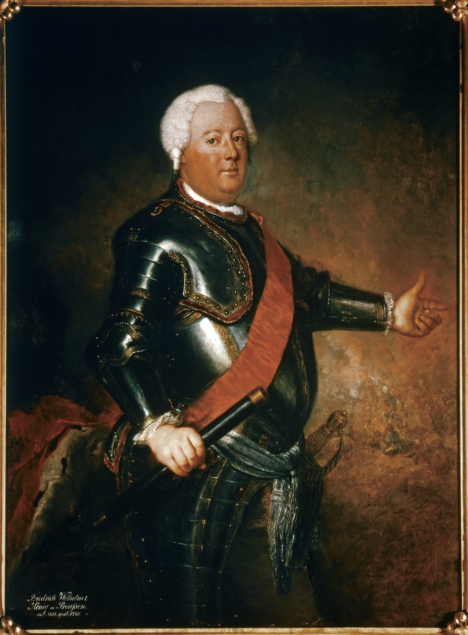FRIEDRICH WILHELM I: Koning van Pruisen (1688-1740), na 1733 door Antoine Pesne