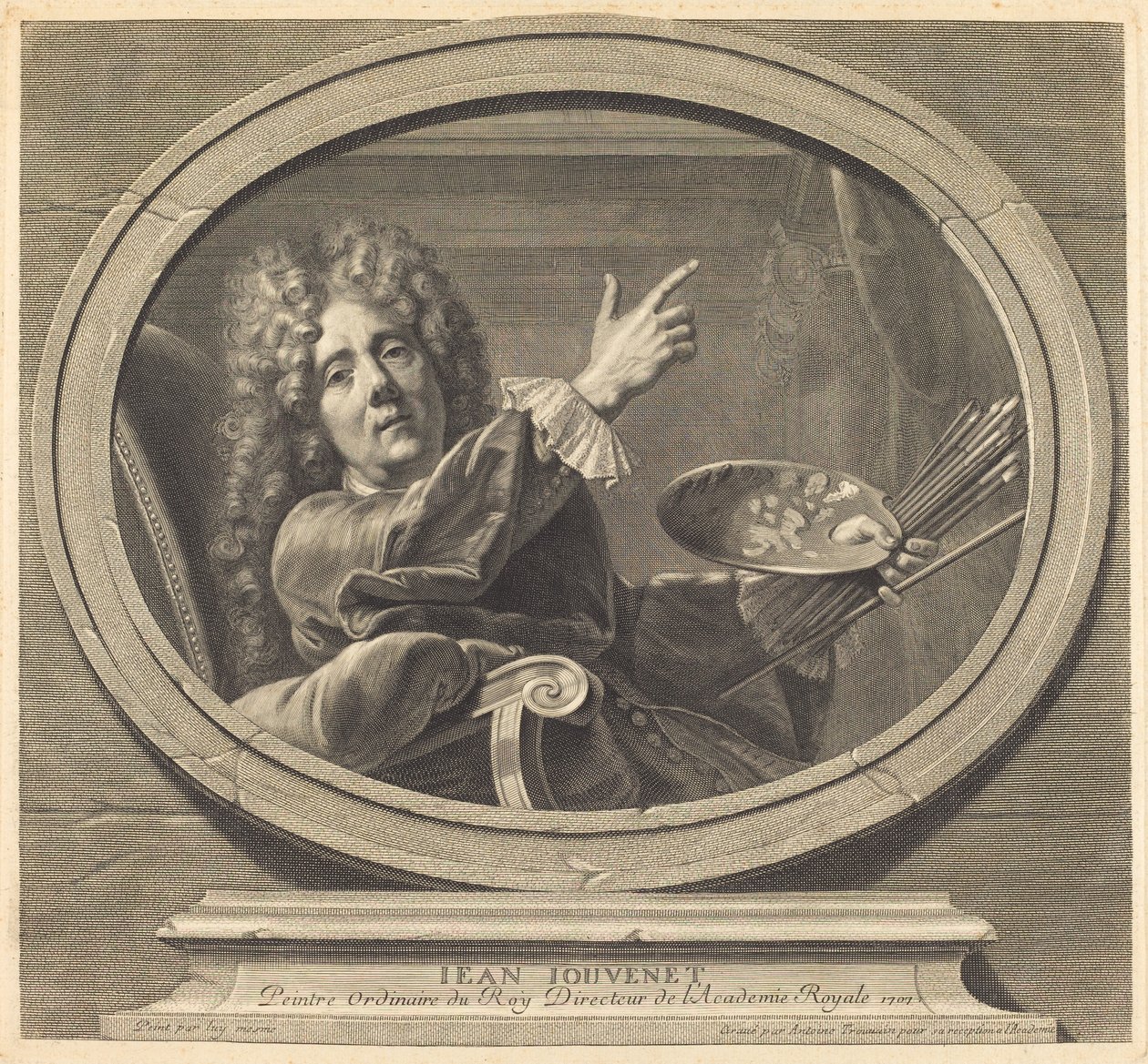 Jean Jouvenet door Antoine Trouvain after Jean Baptiste Jouvenet