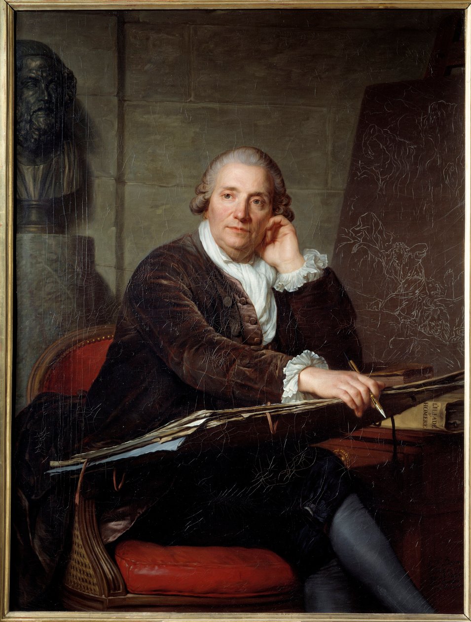 Portret van de schilder Gabriel Francois Doyen (1726-1806) door Antoine Vestier