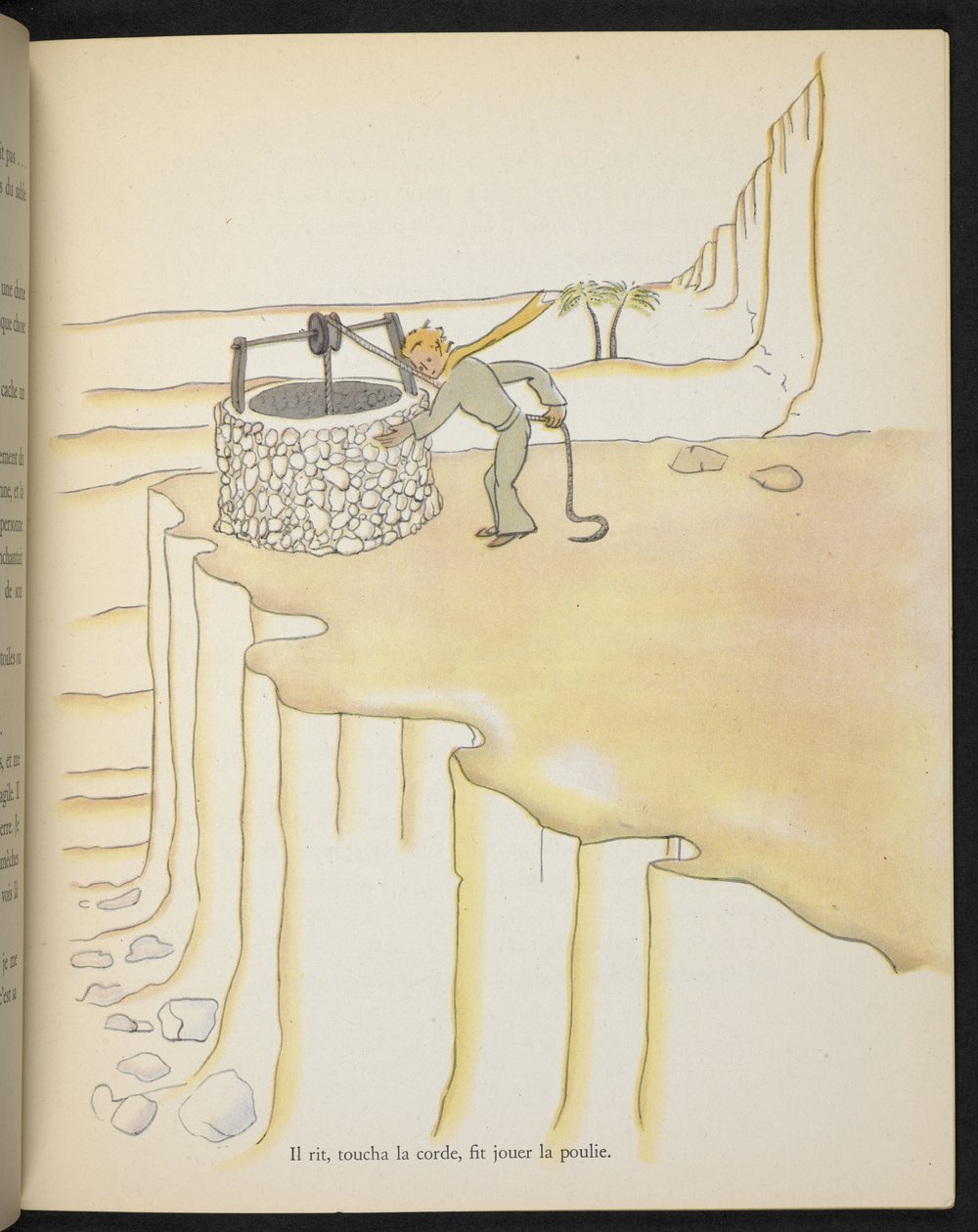 De kleine prins bij de put, illustratie uit 