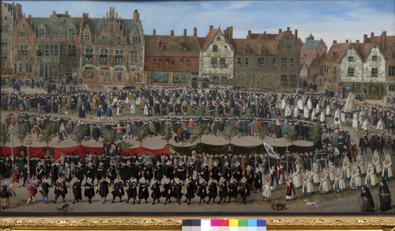 Processie van de Sablon meisjes in Brussel, c.1635 door Antoine or Anthonis Sallaert