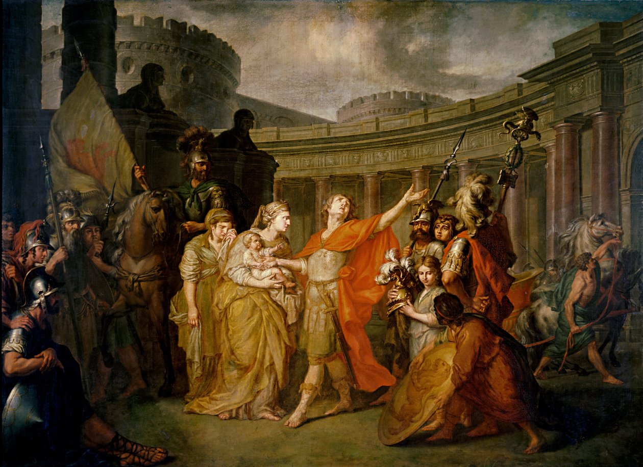 Afscheid van Hector en Andromache door Anton Pavlovich Losenko