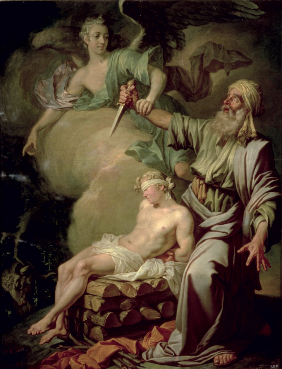 Het Offer van Isaac, 1765 door Anton Pavlovich Losenko