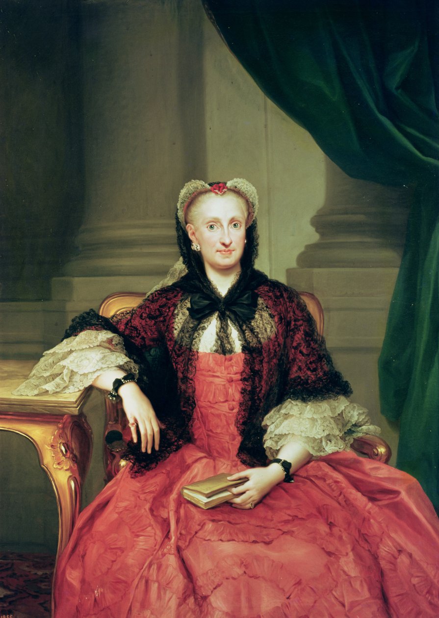 Maria Amalia van Saksen (1724-60) Koningin van Spanje door Anton Raphael Mengs