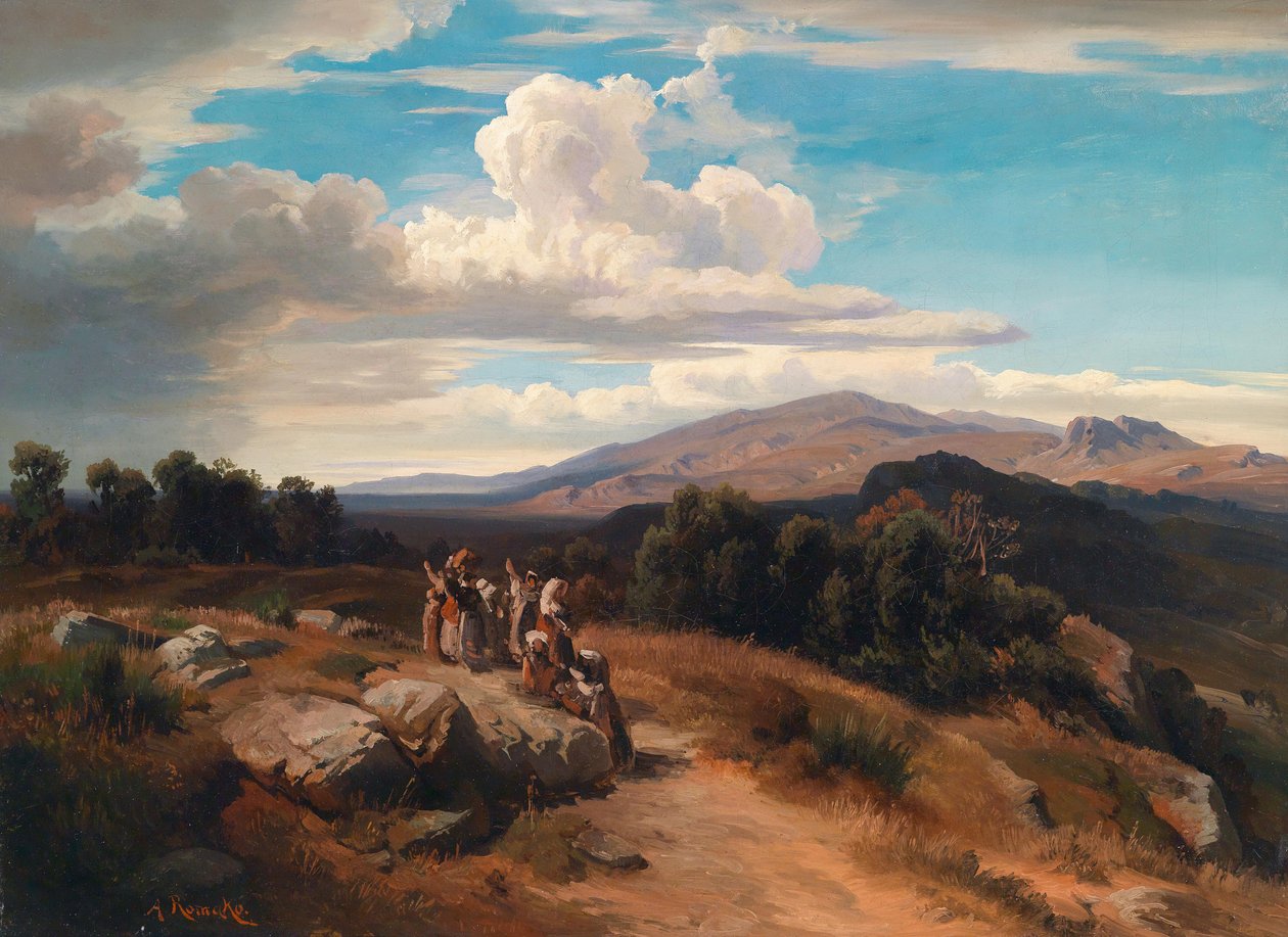 Spaanse landschap door Anton Romako