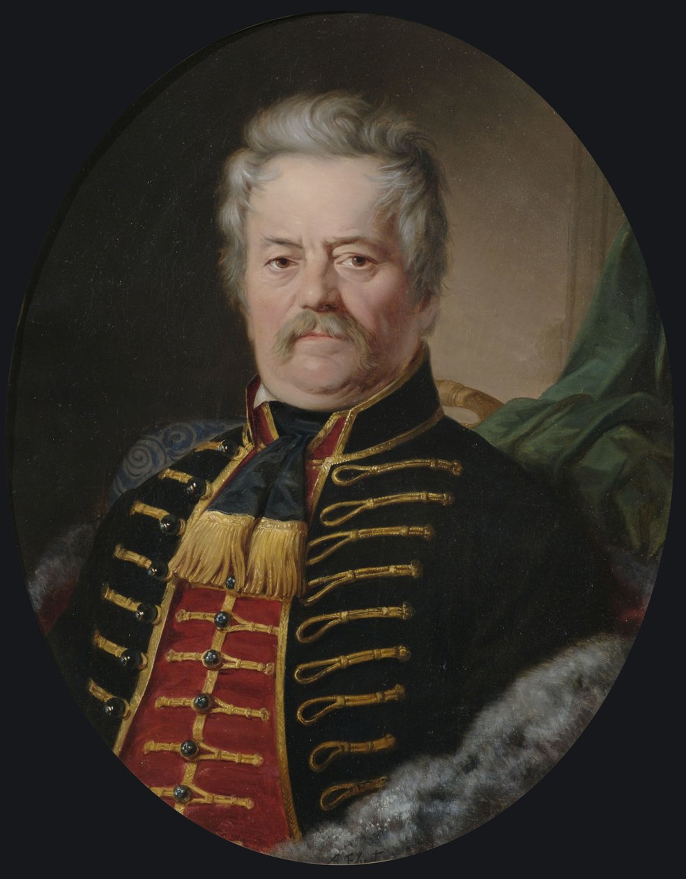 Portret van een voorname heer door Anton Ebert