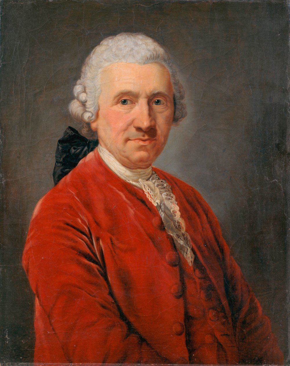 Portret van de acteur Conrad Ekhof door Anton Graff
