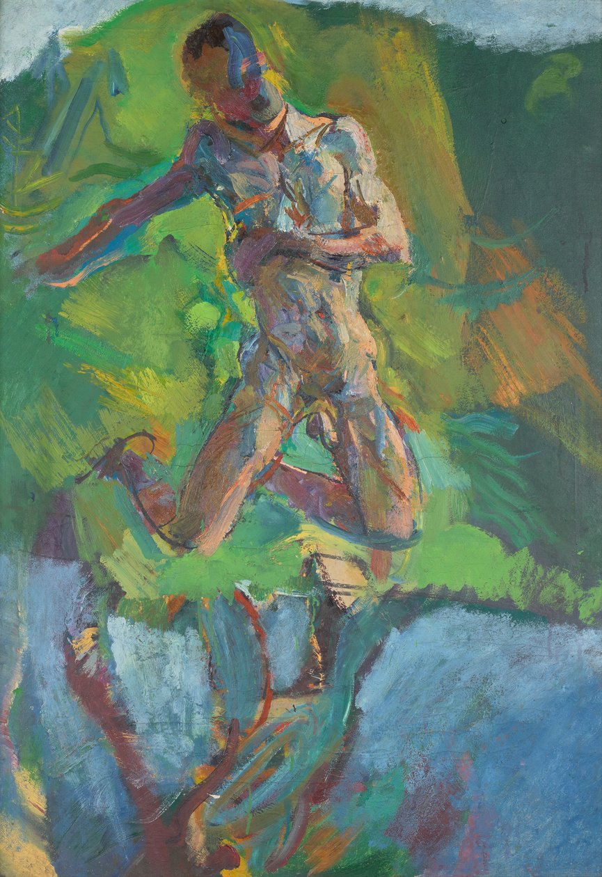 Knielende Narcissus door Anton Kolig