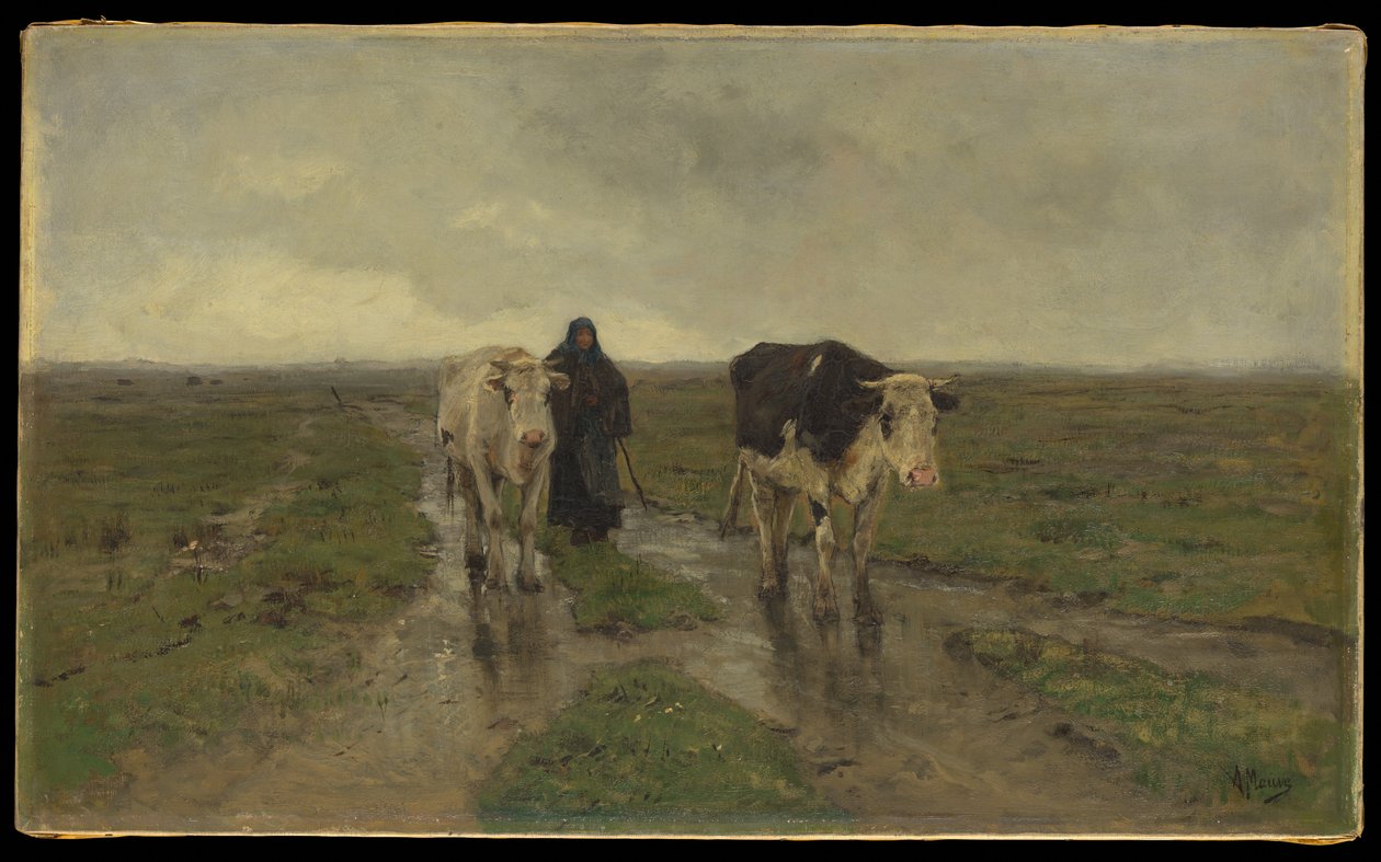 Weide wisselen door Anton Mauve