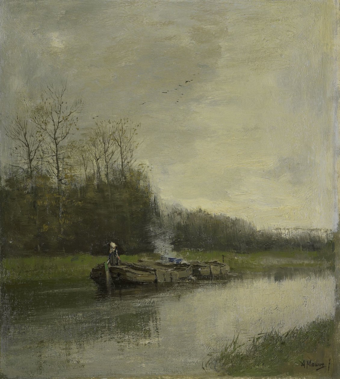 Trekvaart door Anton Mauve