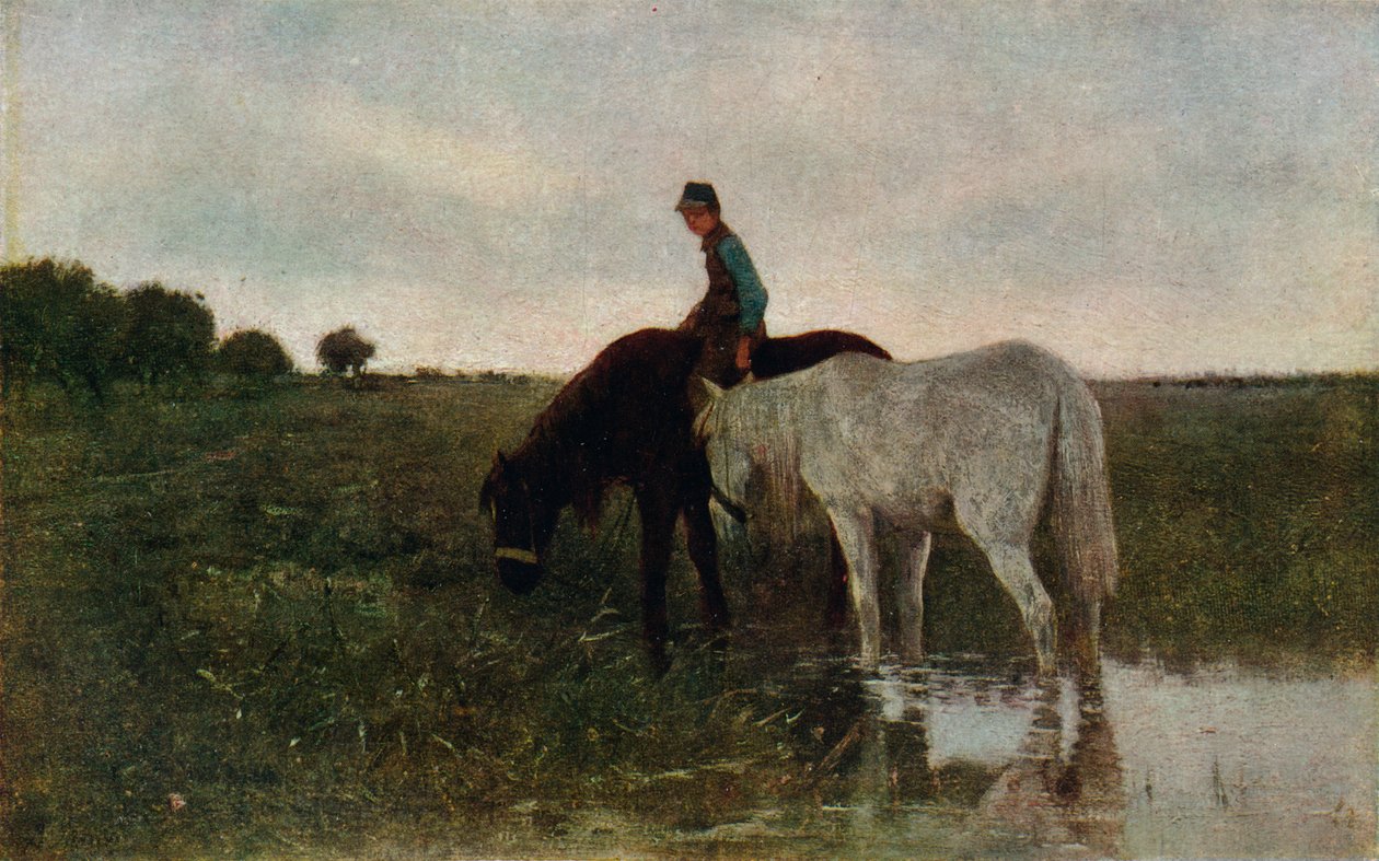 Paarden water geven, 1871, 1913 door Anton Mauve