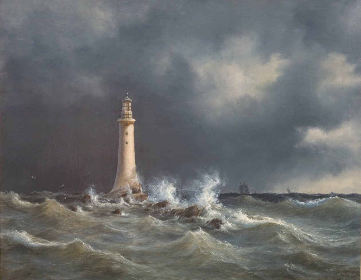 Eddystone vuurtoren door Anton Melbye