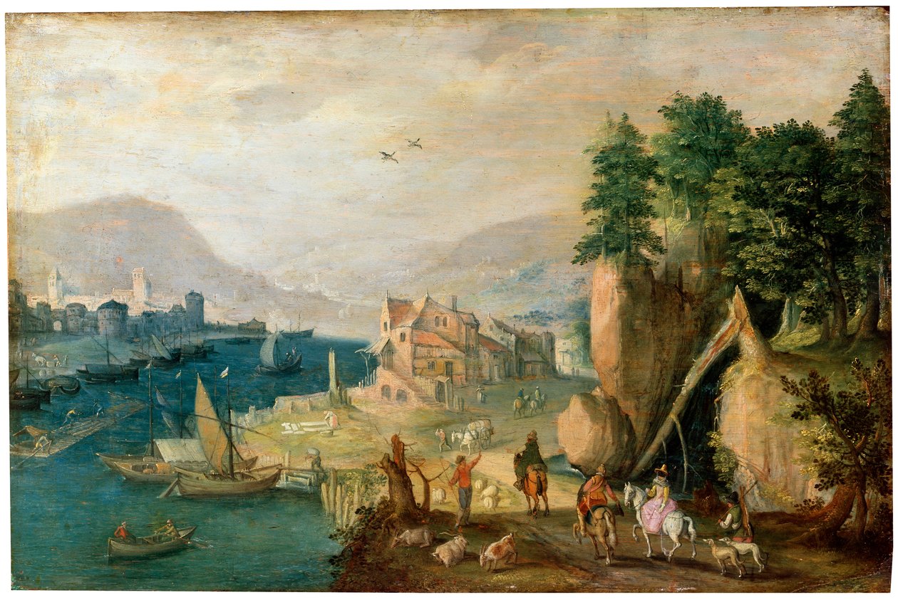 Een stad in de bergen door Anton Mirou