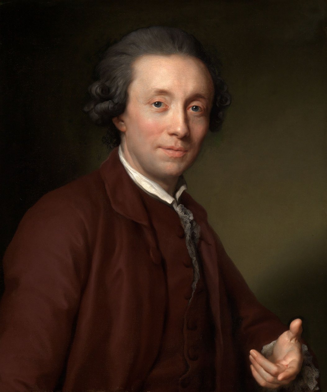 Portret van staatsminister baron Wilhelm von Edelsheim door Anton Raphael Mengs