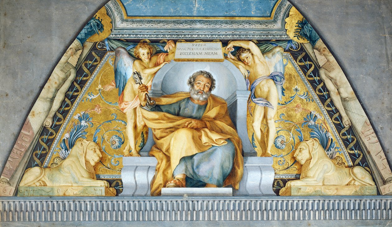 Beeld van Sint Petrus, door Anton Raphael Mengs door Anton Raphael Mengs
