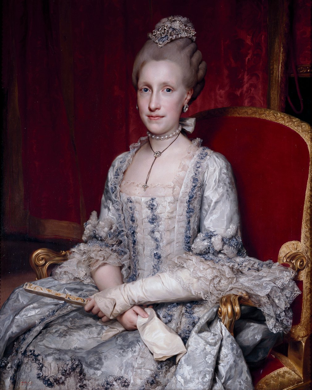 Portret van Infanta Maria Luisa van Spanje (1745-1792), Heilige Roomse Keizerin door Anton Raphael Mengs