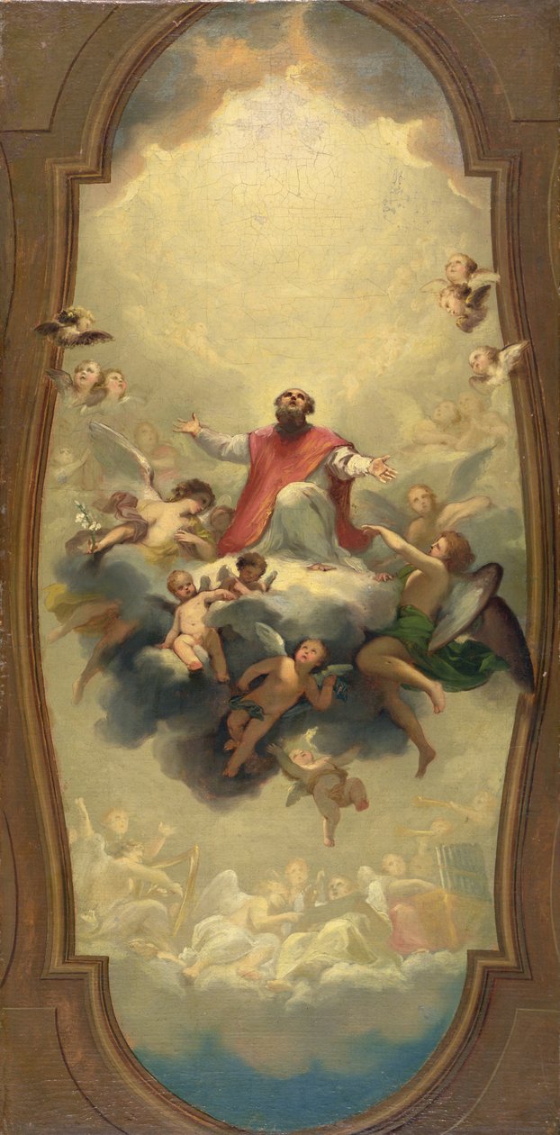 St. Eusebius naar de hemel gedragen, ca. 1757 door Anton Raphael Mengs
