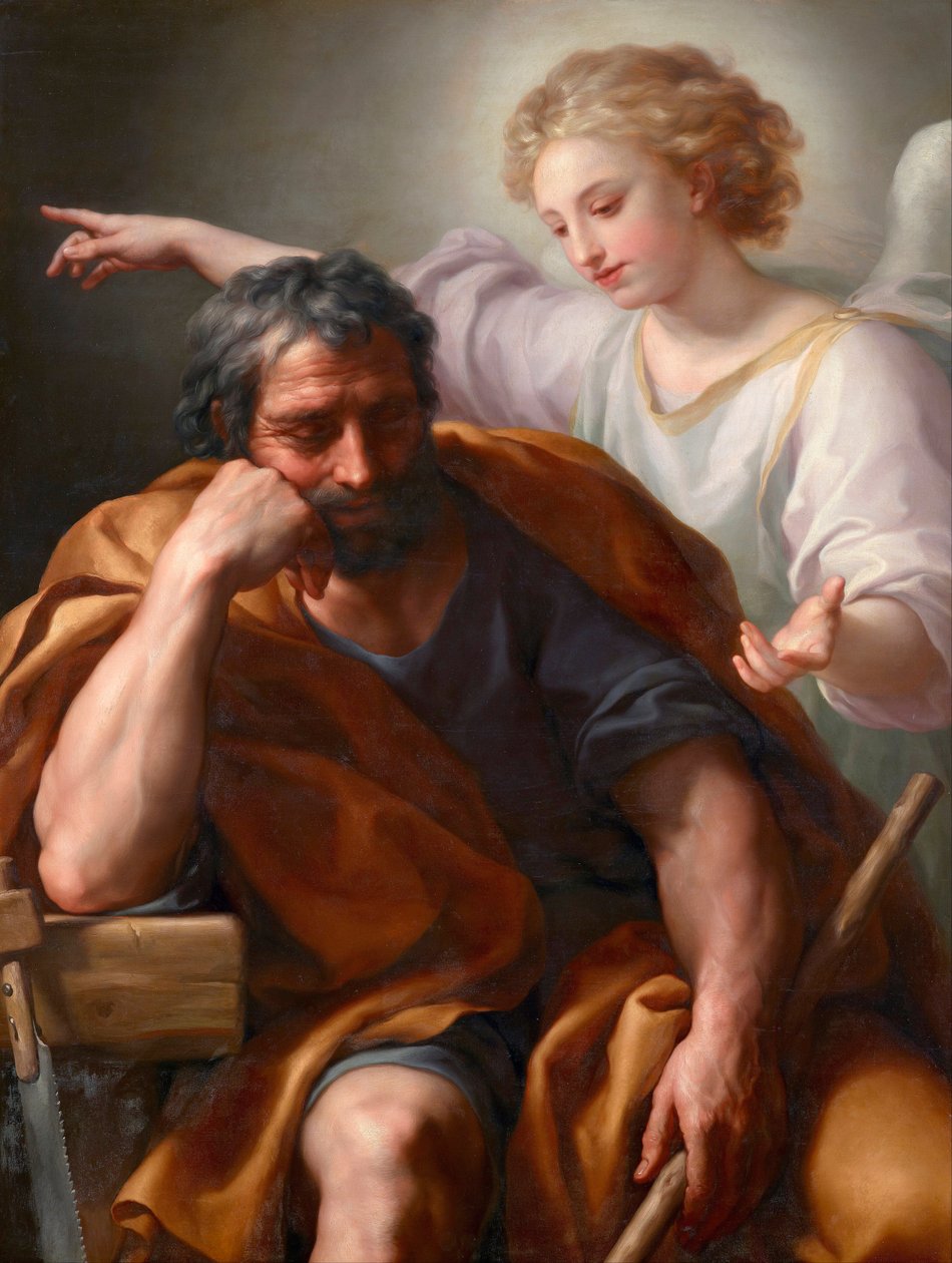 De droom van Sint Jozef door Anton Raphael Mengs