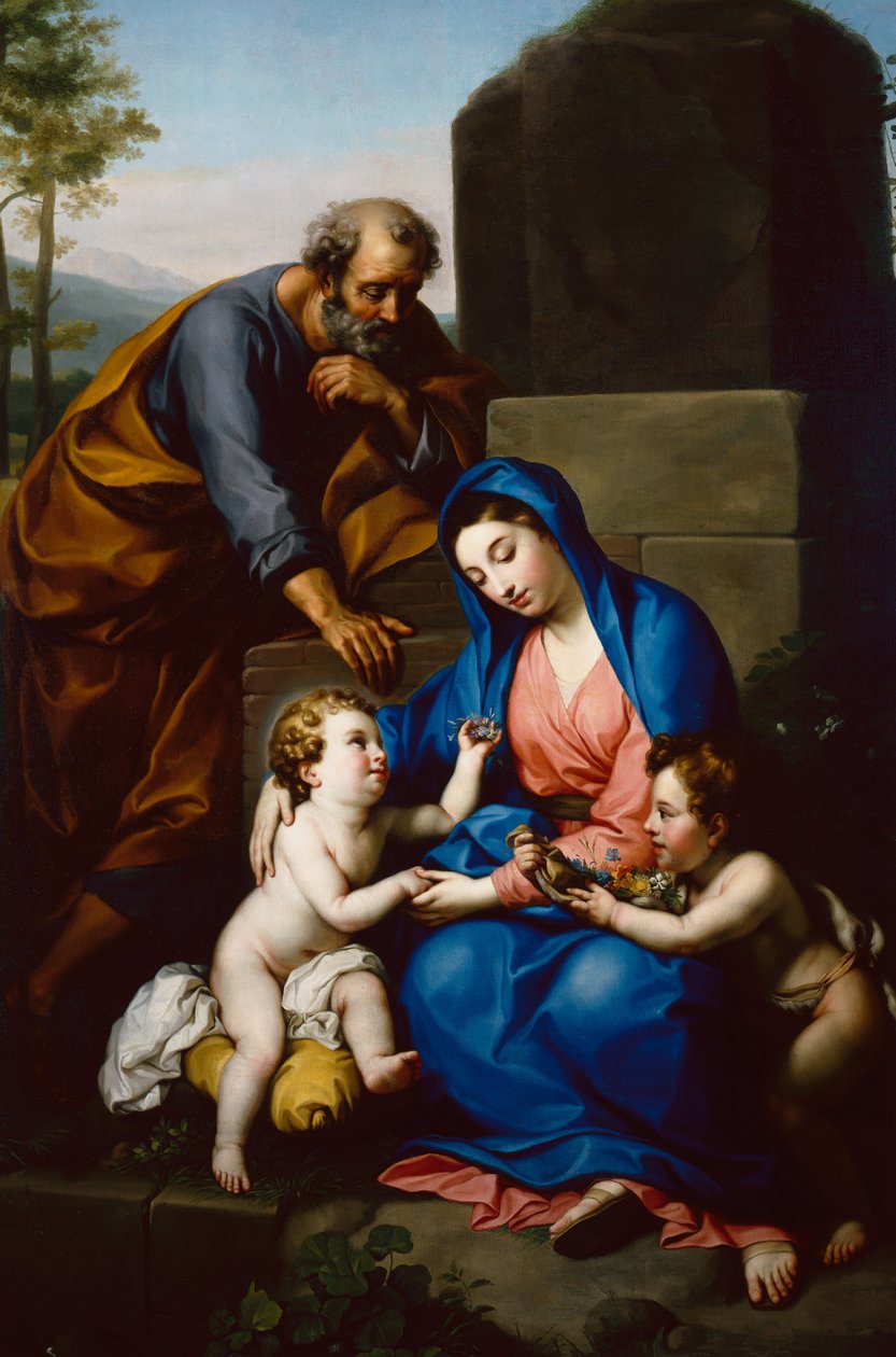 De Heilige Familie met de Jonge Johannes de Doper door Anton Raphael Mengs