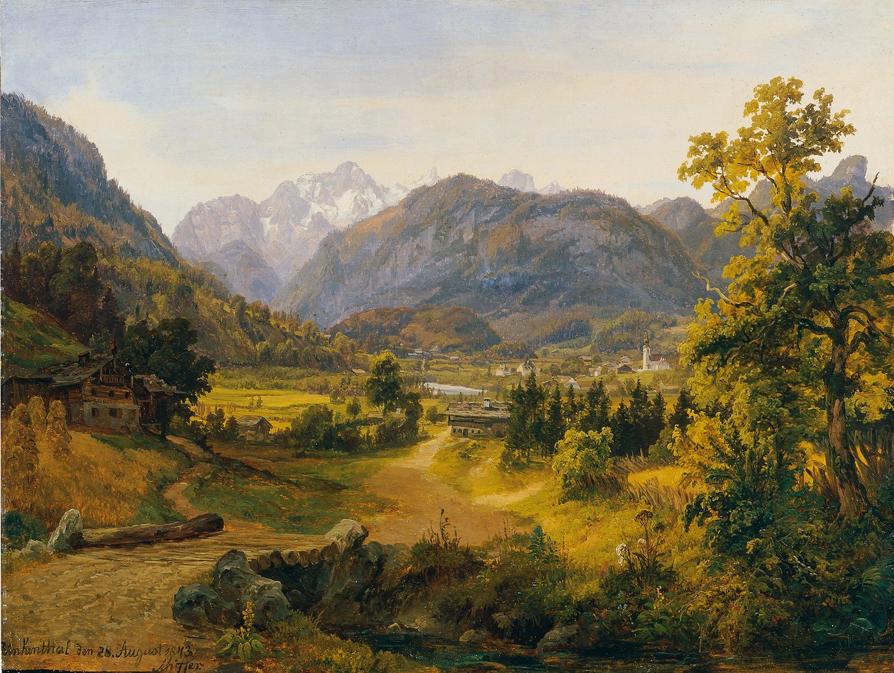 Het Unkental in Salzburg door Anton Schiffer