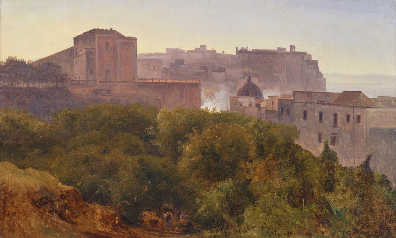 Francavilla Bos in Chiatamone, c.1824 door Anton Sminck Pitloo