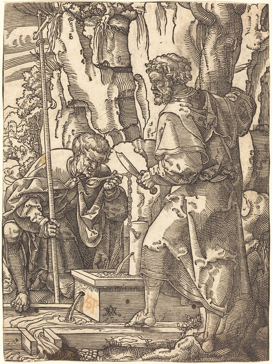 Heiligen Filippus en Bartholomeus bij een bron door Anton Woensam