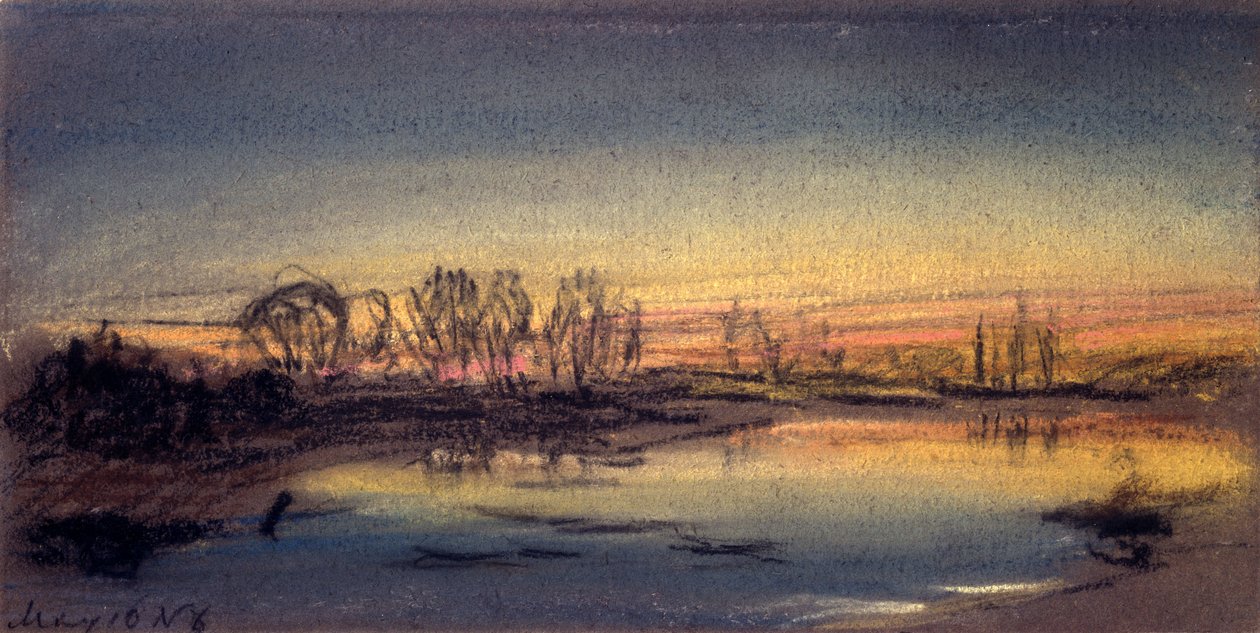 Zonsondergang, mei 1884 door Frederick (attr. to) Barnard