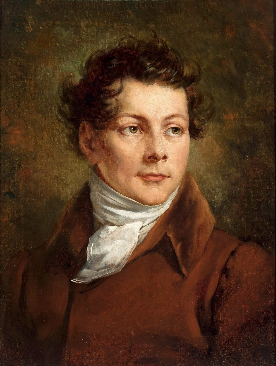 Portret van Karol Brodowski, broer van de kunstenaar door Antoni Brodowski