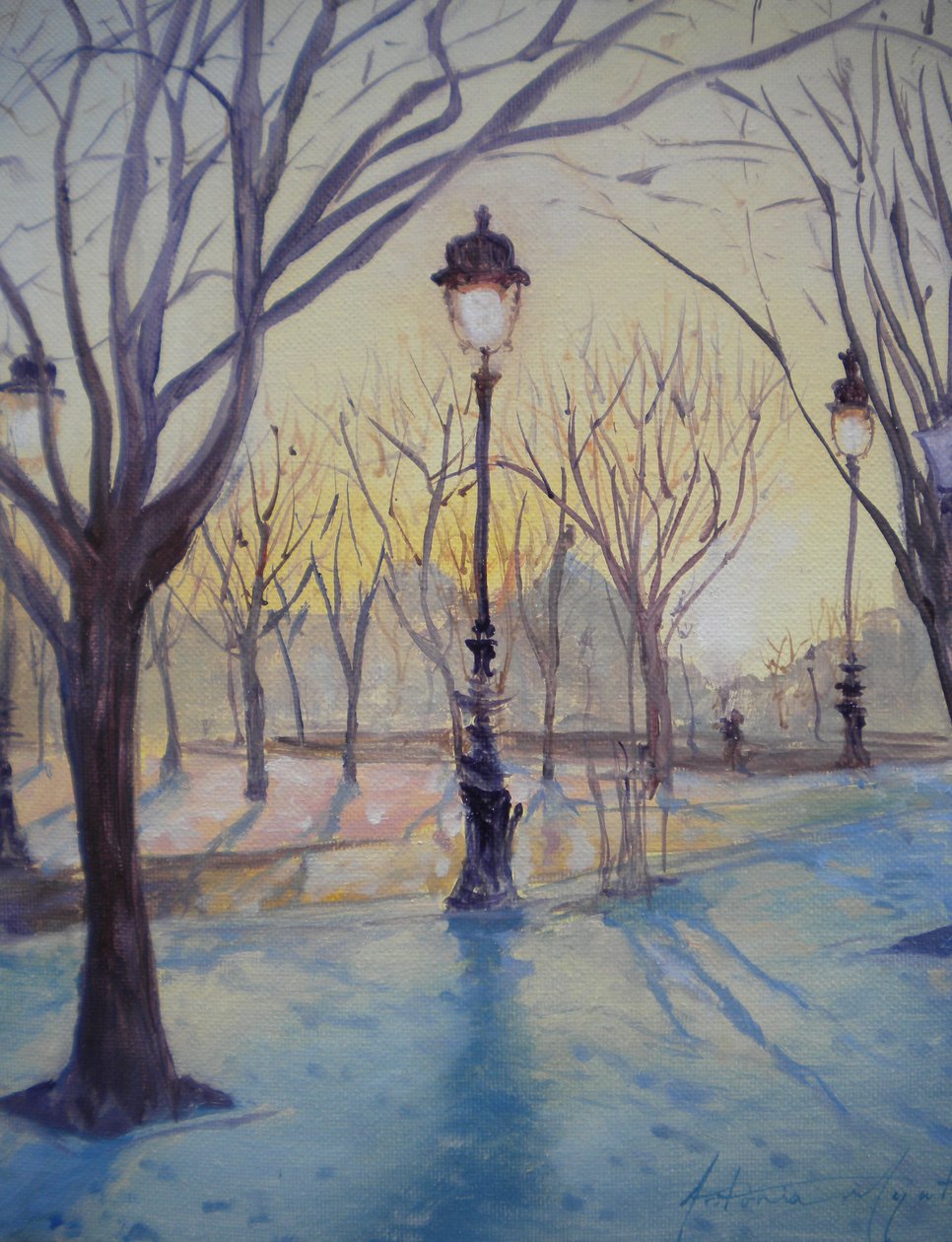 Weerspiegelingen van lantaarnpaal Domkerk, 2010 door Antonia Myatt