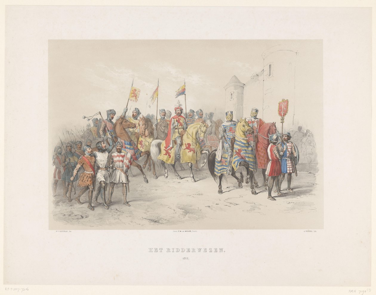Utrechtse maskerade van 1851: Ridderwezen, 1217 door Antonie Johannes Groeneveldt