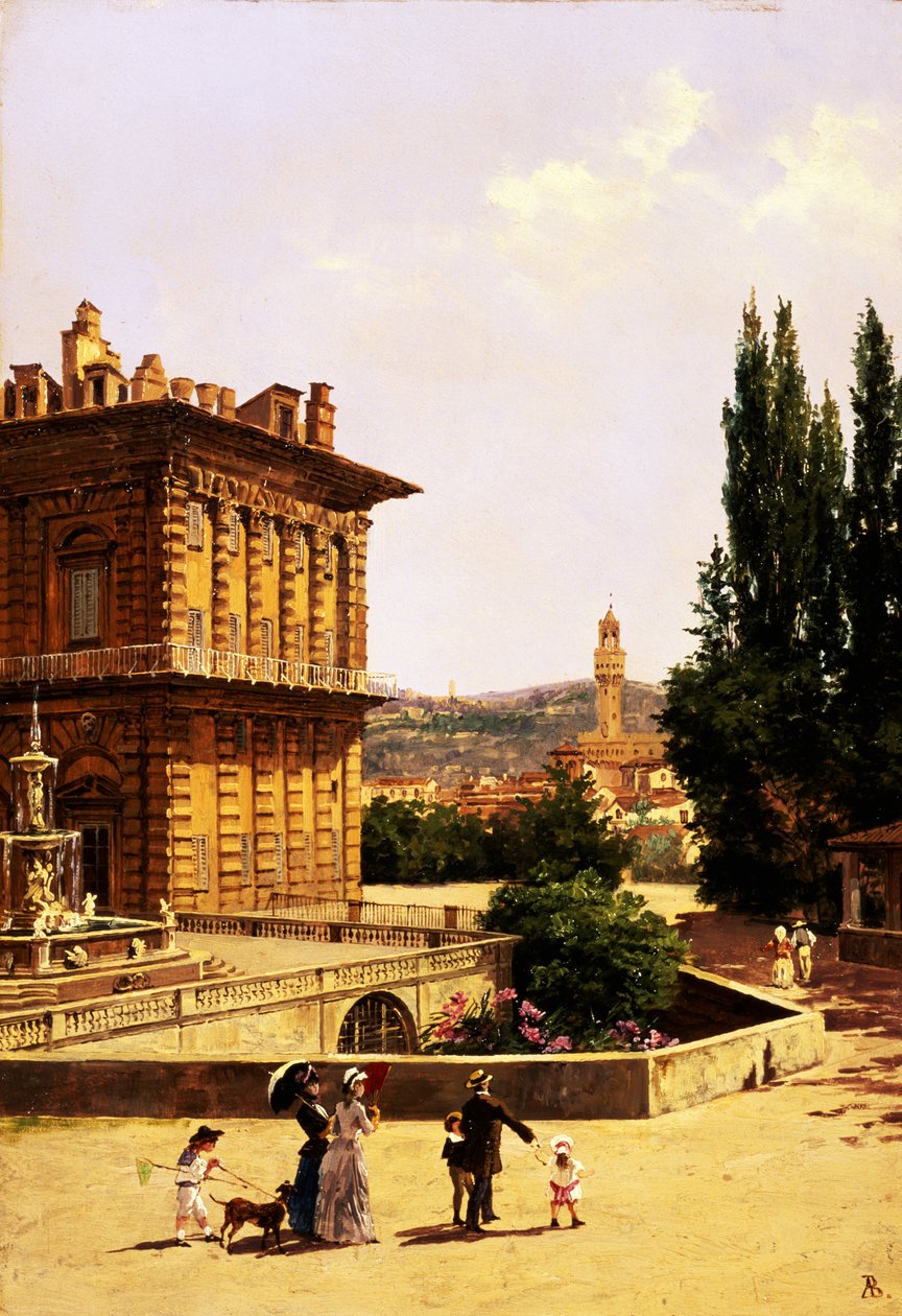 Bij het Pitti-paleis, Florence door Antonietta Brandeis