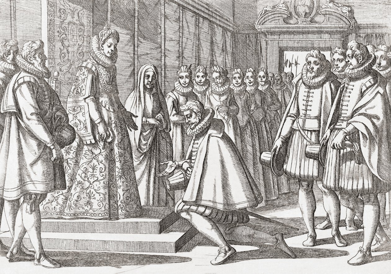 Filips III, koning van Spanje voor Margaretha van Oostenrijk door Antonio (after) Tempesta