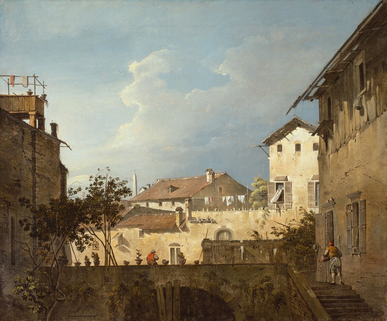 Het Terras door Antonio (follower of) Canaletto