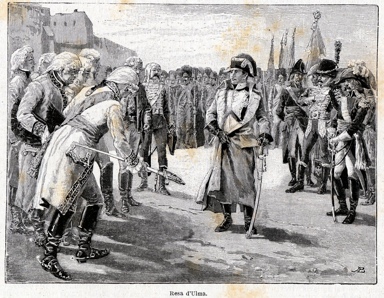 Napoleon Bonaparte, zegevierend in de Slag bij Ulm, op 20 oktober door Antonio Bonamore