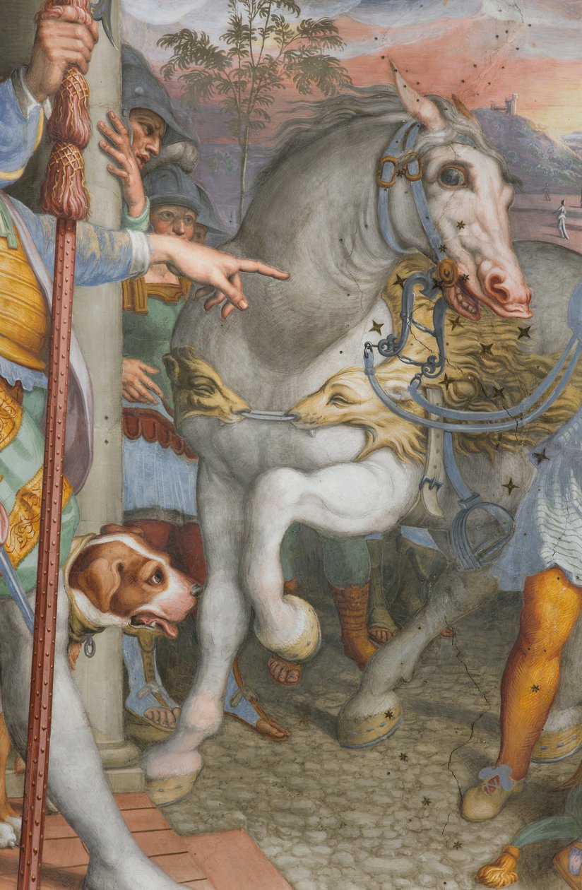 Ontmoeting van Jezus met de centurio Cornelius (detail) door Antonio Campi