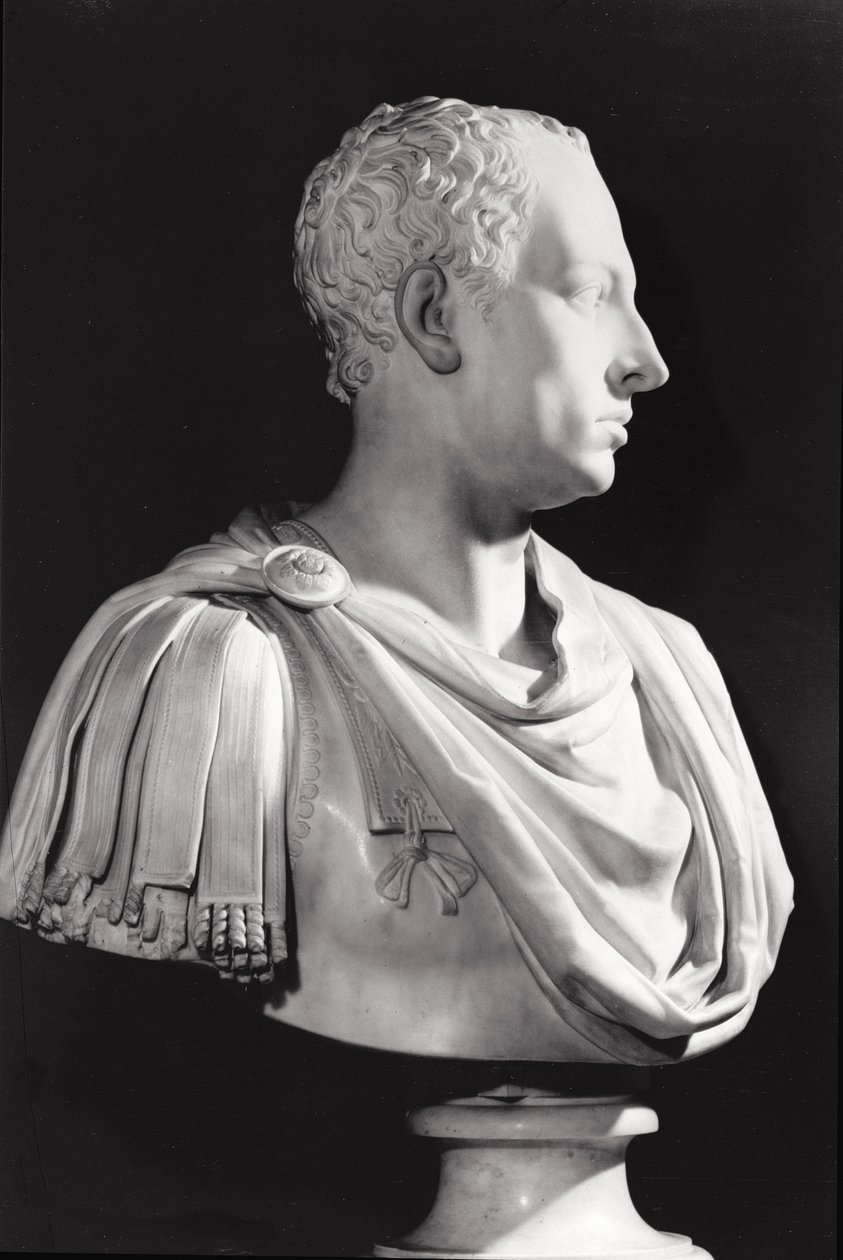 Portretbuste van Frans I (1708-65), Heilige Roomse Keizer (marmer) door Antonio Canova